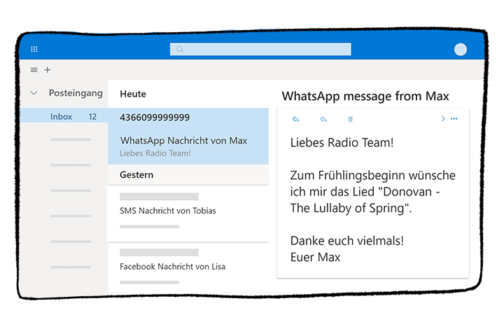 WhatsApp to Email Weiterleitung_720x480